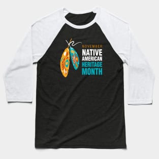 Native American Heritage Logo design Baseball T-Shirt